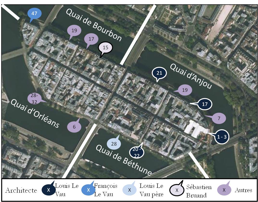 Carte des immeubles remarquables de l'île Saint Louis Histoires de Paris